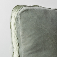 Harlow Square Throw Pillow in Eucalyptus from Bella Notte Linens