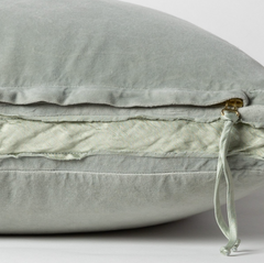 Harlow Square Throw Pillow in Eucalyptus from Bella Notte Linens