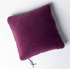 Harlow Square Throw Pillow in Fig from Bella Notte Linens