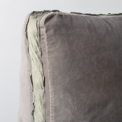 Harlow Square Throw Pillow in Fog from Bella Notte Linens