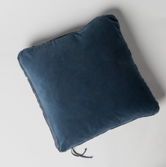 Harlow Square Throw Pillow in Midnight from Bella Notte Linens