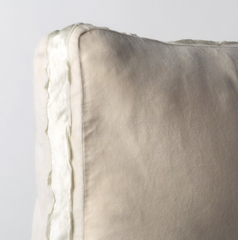 Harlow Square Throw Pillow in Parchment from Bella Notte Linens