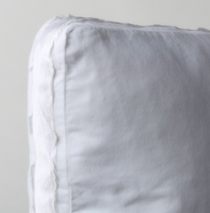 Harlow Square Throw Pillow in White from Bella Notte Linens