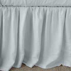 Linen Queen Bed Skirt in Cloud from Bella Notte Linens