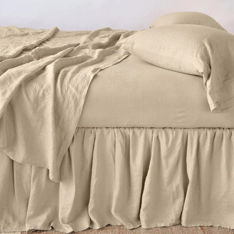 Linen Bed Skirt - Honeycomb - King - ARRIVING SOON!