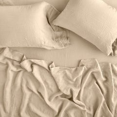 Linen Standard Pillowcase in Honeycomb from Bella Notte Linens
