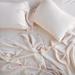 Linen King Pillowcase in Pearl from Bella Notte Linens