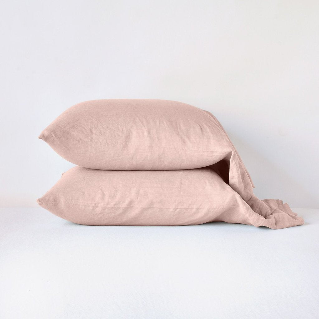 Linen King Pillowcase in Rouge from Bella Notte Linens