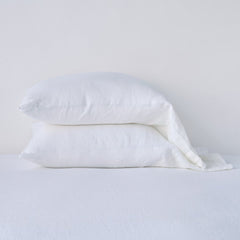 Linen King Pillowcase in White from Bella Notte Linens