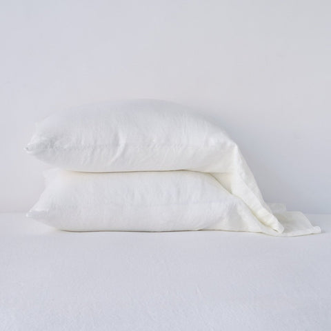 Linen Pillowcase - Winter White - King