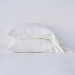 Linen King Pillowcase in Winter White from Bella Notte Linens