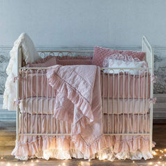 Linen Whisper Baby Comforter in White from Bella Notte Linens