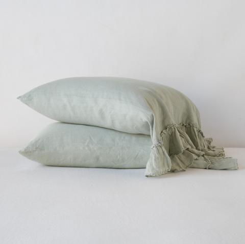 Linen Whisper Pillowcase - Eucalyptus - King