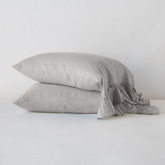Linen Whisper Pillowcase in Fog from Bella Notte Linens