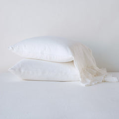 Linen Whisper Standard Pillowcase in White from Bella Notte Linens