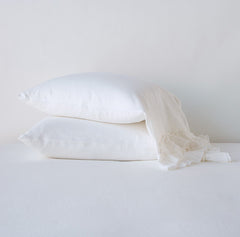 Linen Whisper Pillowcase in White from Bella Notte Linens