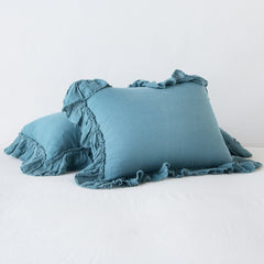 Linen Whisper Shams from Bella Notte Linens in the color Cenote.