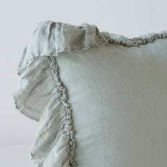 Linen Whisper Sham from Bella Notte Linens in the color Eucalyptus.