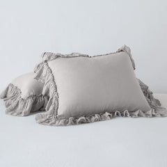 Linen Whisper Shams from Bella Notte Linens in the color Fog.