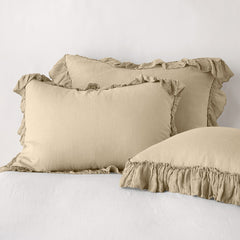 Linen Whisper Shams from Bella Notte Linens in the color Honeycomb.