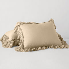 Linen Whisper Shams from Bella Notte Linens in the color Honeycomb.