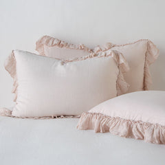 Linen Whisper Shams from Bella Notte Linens in the color Pearl.