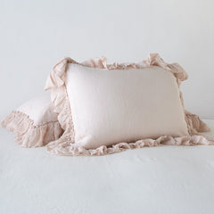 Linen Whisper Shams from Bella Notte Linens in the color Pearl.