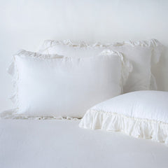 Linen Whisper Shams from Bella Notte Linens in the color White.