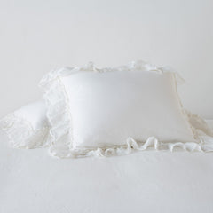 Linen Whisper Shams from Bella Notte Linens in the color Winter White.
