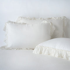 Linen Whisper Shams from Bella Notte Linens in the color Winter White.