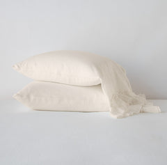 Linen Whisper Standard Pillowcase in Parchment from Bella Notte Linens