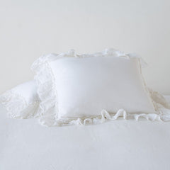 Linen Whisper Standard Sham in White from Bella Notte Linens