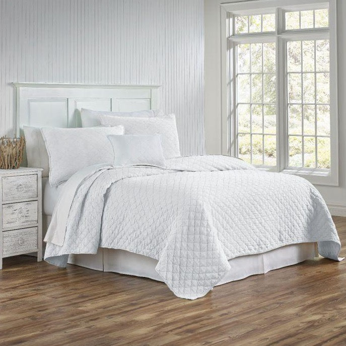 Louisa Euro Sham in White from Traditions Linens