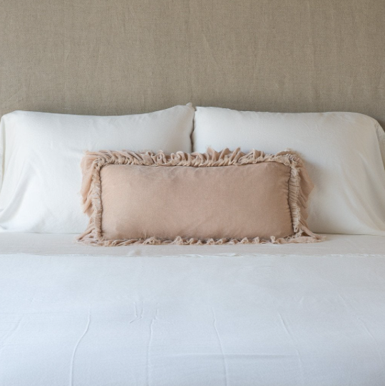 Loulah Accent Pillow in Pearl from Bella Notte Linens