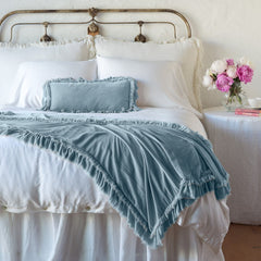 Loulah Large Throw Blanket in Cloud from Bella Notte Linens
