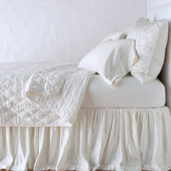 Luna King Coverlet in Winter White from Bella Notte Linens