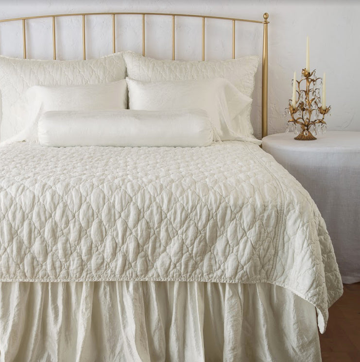 Luna Queen Coverlet in Parchment from Bella Notte Linens