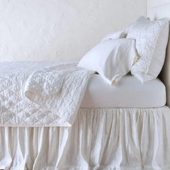Luna Queen Coverlet in White from Bella Notte Linens
