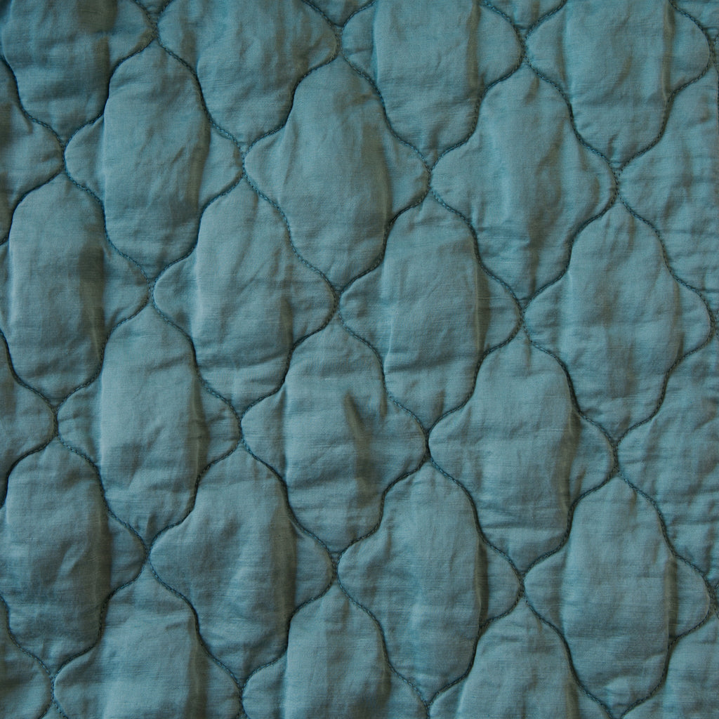 Luna Euro Sham fabric in Cenote from Bella Notte Linens