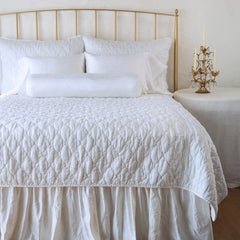 Luna Renewal Queen Coverlet in White from Bella Notte Linens
