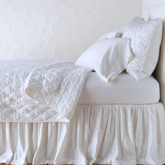 Luna Renewal Queen Coverlet in White from Bella Notte Linens