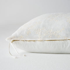 Lynette Accent Pillow in Winter White from Bella Notte Linens