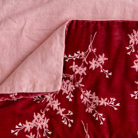 Lynette Bed End Blanket - Poppy