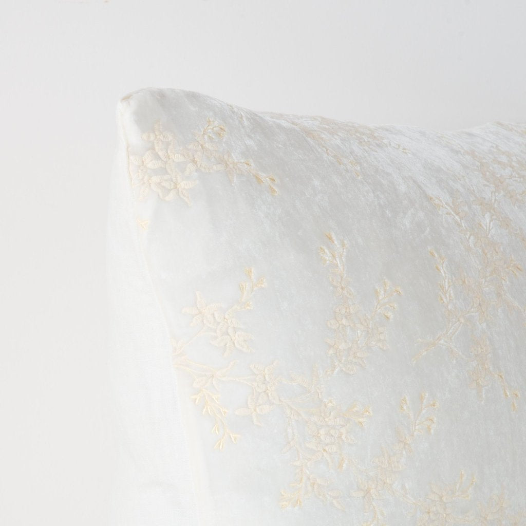Lynette Euro Sham in Winter White from Bella Notte Linens
