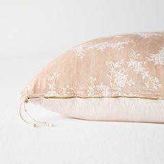 Lynette 24 x 24 Throw Pillow in Pearl from Bella Notte Linens