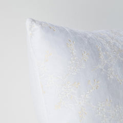 Lynette 24x24 Square Throw Pillow in White from Bella Notte