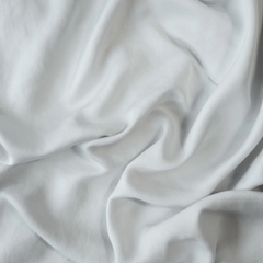 Madera Luxe Queen Fitted Sheet in Cloud from Bella Notte Linens