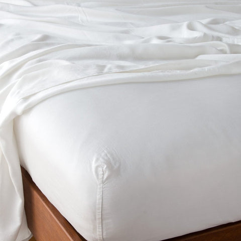 Madera Luxe Fitted Sheet - Winter White - Queen