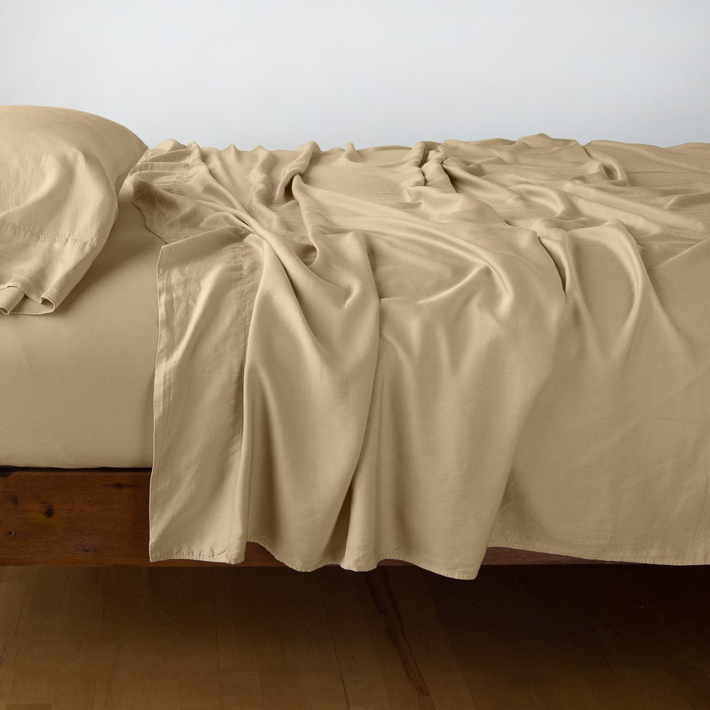 Madera Luxe Flat Sheet in Honeycomb from Bella Notte Linens