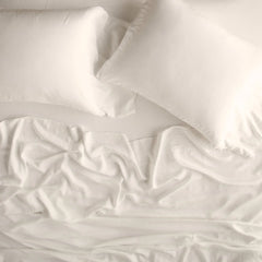 Madera Luxe Full Fitted Sheet in Parchment from Bella Notte Linens